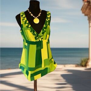 Beth Bowley vibrant silk cami top